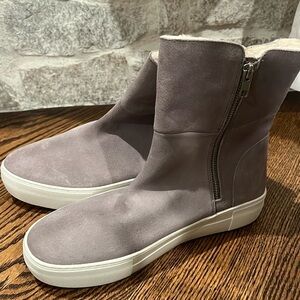 Steve Madden Garrison Suede Booties dual sided zippers